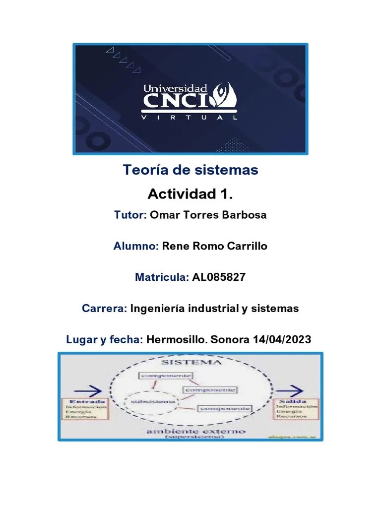 Teoria De Sistemas Act 1 PDF | PDF