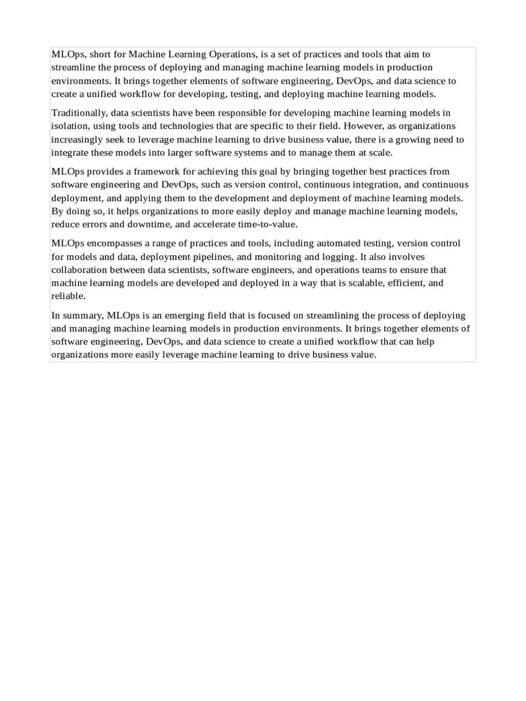 An Introduction To MLOps: Streamlining Machine Learning Operations ...