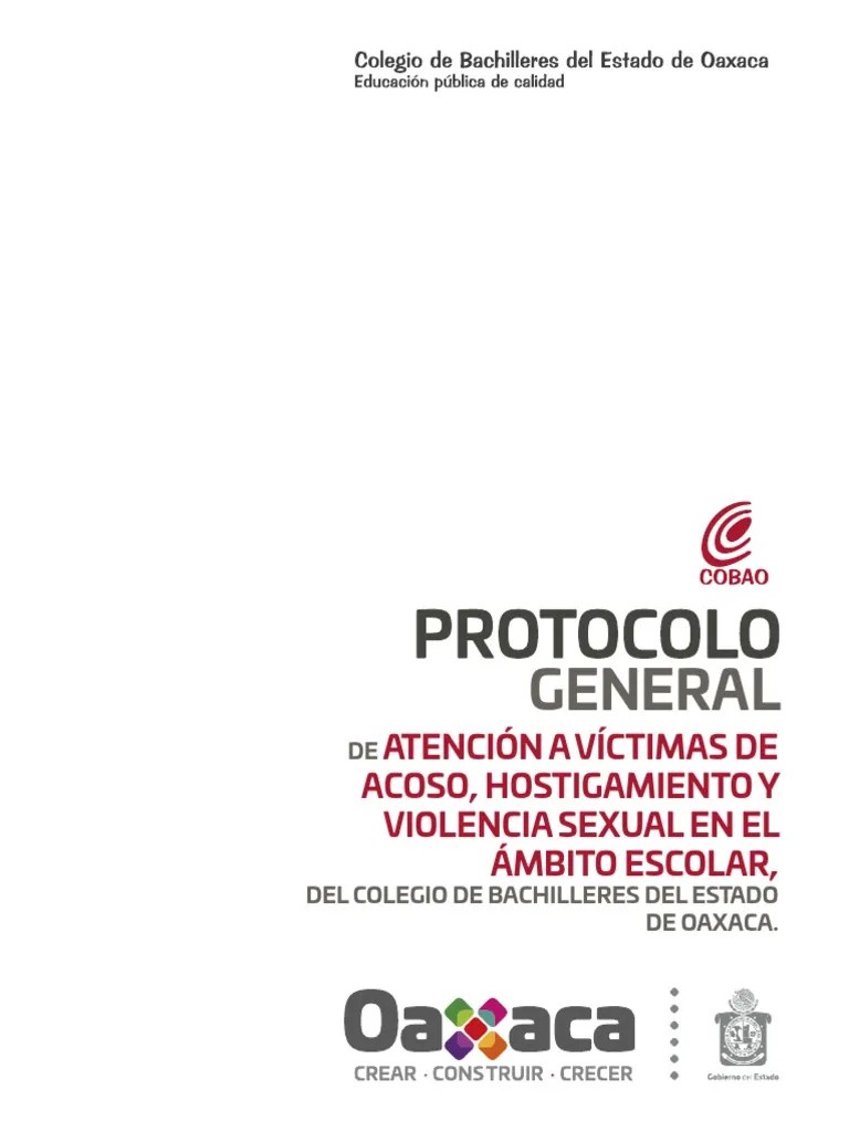 Protocolo Contra Acoso Y Hostigamiento Cobao | PDF | La Violencia Contra Las Mujeres | Sexismo
