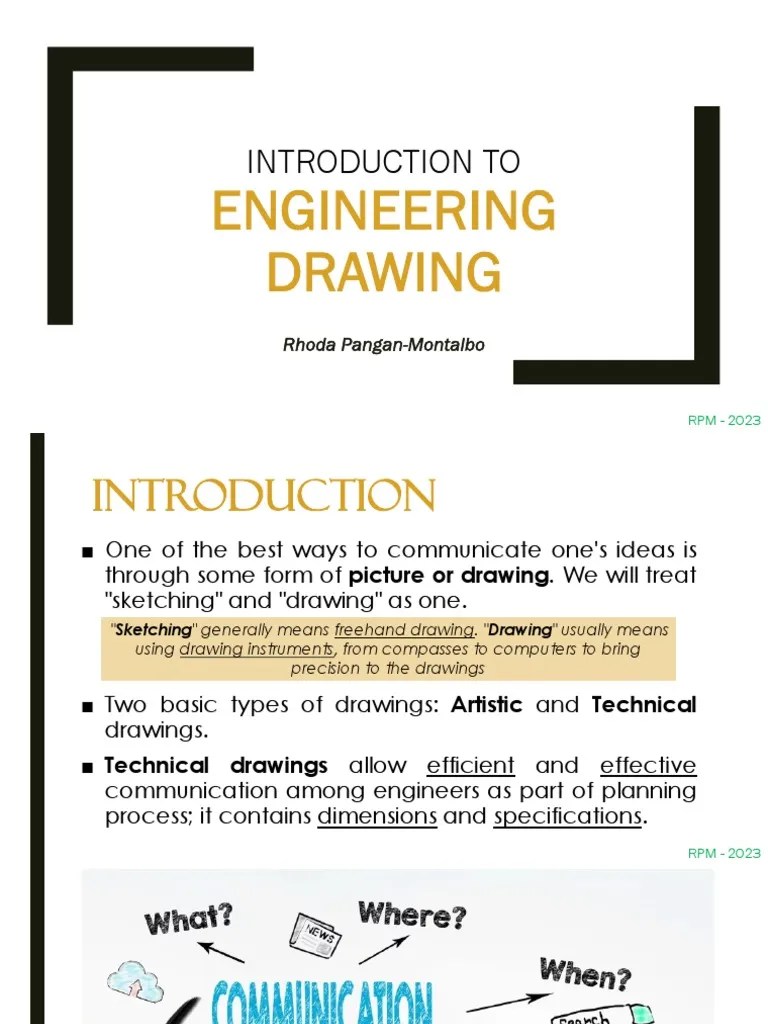 Introduction To Engineering Drawing Fundamentals | PDF