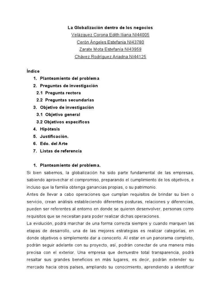 La Globalización Dentro De Los Negocios | PDF | Globalización | Mercado (economía)