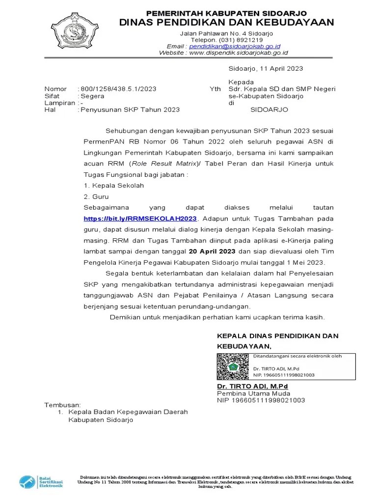 Penyusunan SKP Tahun 2023 | PDF