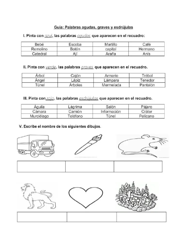 Guia Agudas Graves Esdrújulas | PDF