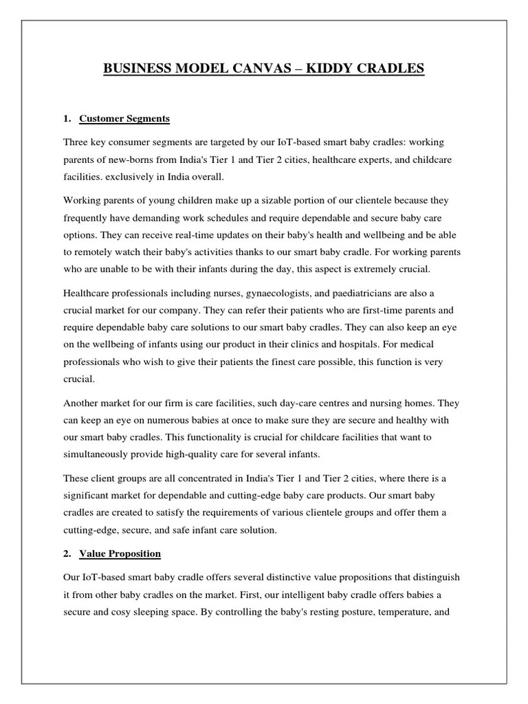 Business Model Canvas PDF | PDF | Child Care | Social Media