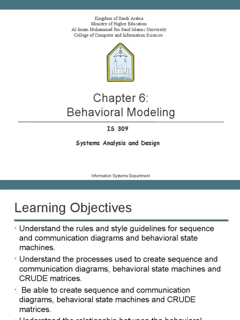 Ch06-Behavioral Modeling | PDF