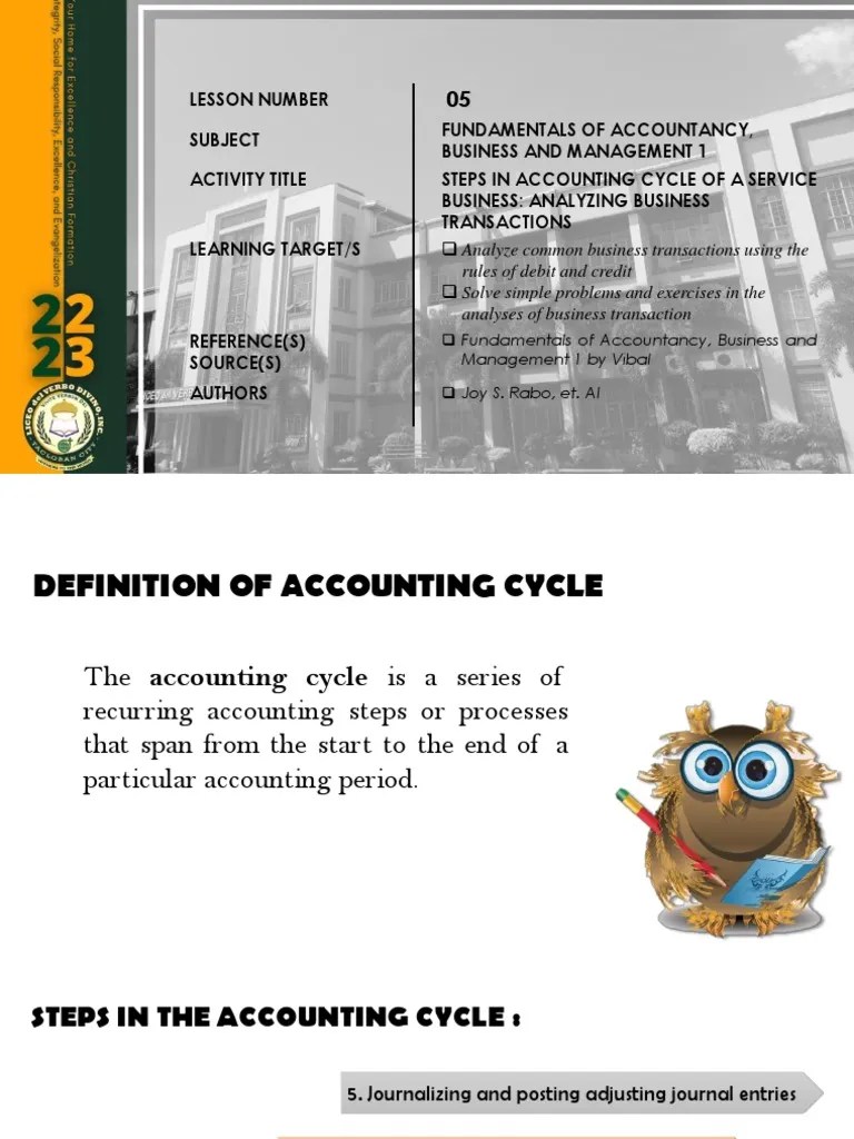 Lesson 5 Analyzing Business Transactions PDF | PDF