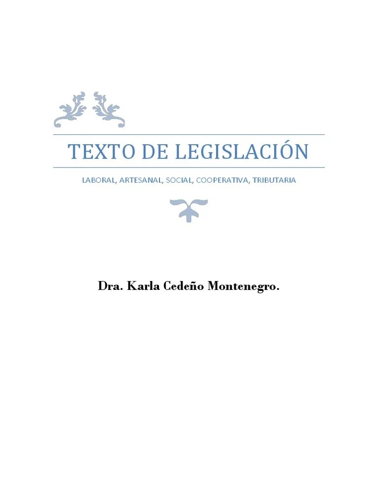 Legislación Laboral Y Conceptos Básicos | PDF | Regulación | Constitución