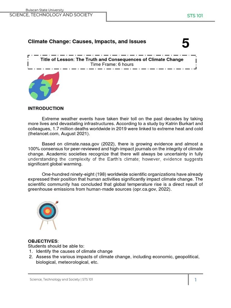 Module 5 Climate Change | PDF | Climate Change | Greenhouse Gas