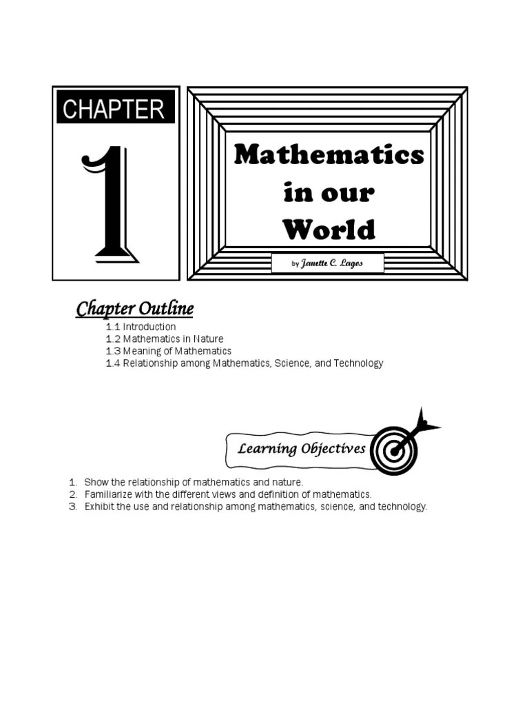 Chapter 1 - Mathematics In Our World PDF | PDF | Mathematics | Science