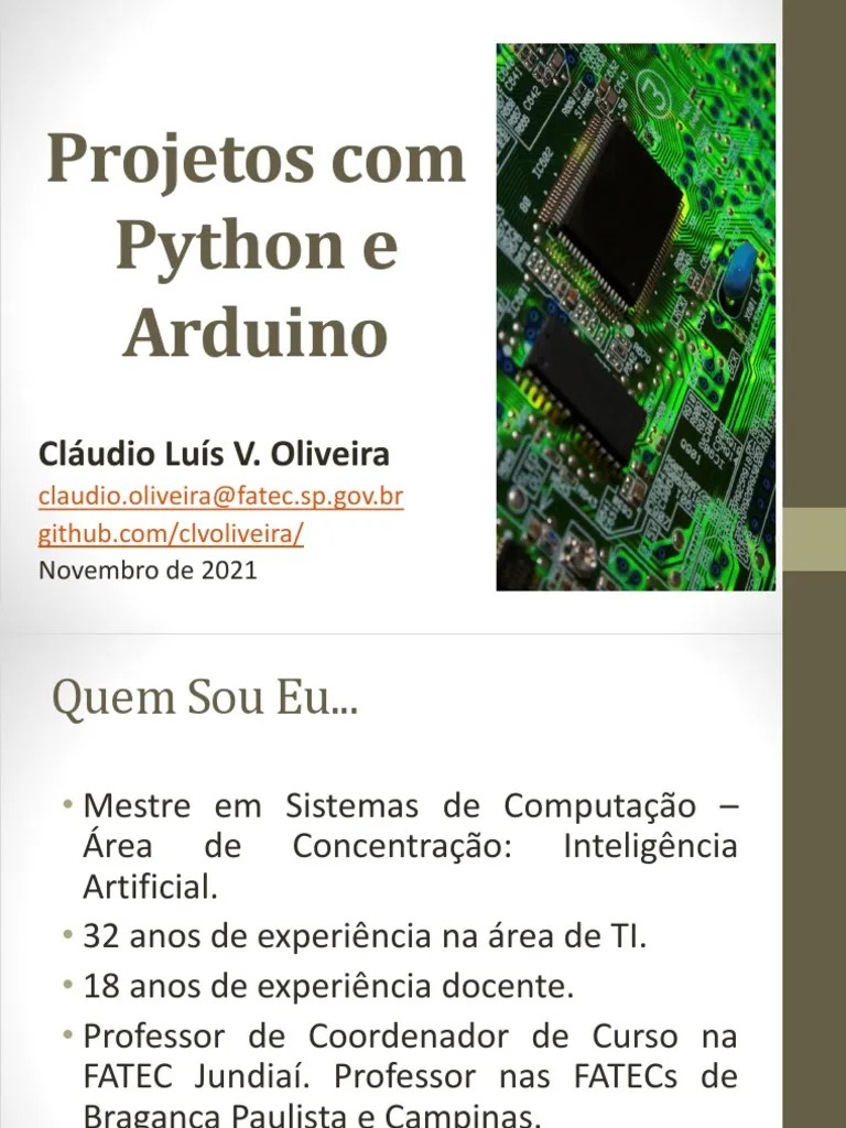 Python Arduino | PDF | Arduino | Python (linguagem De Programação)