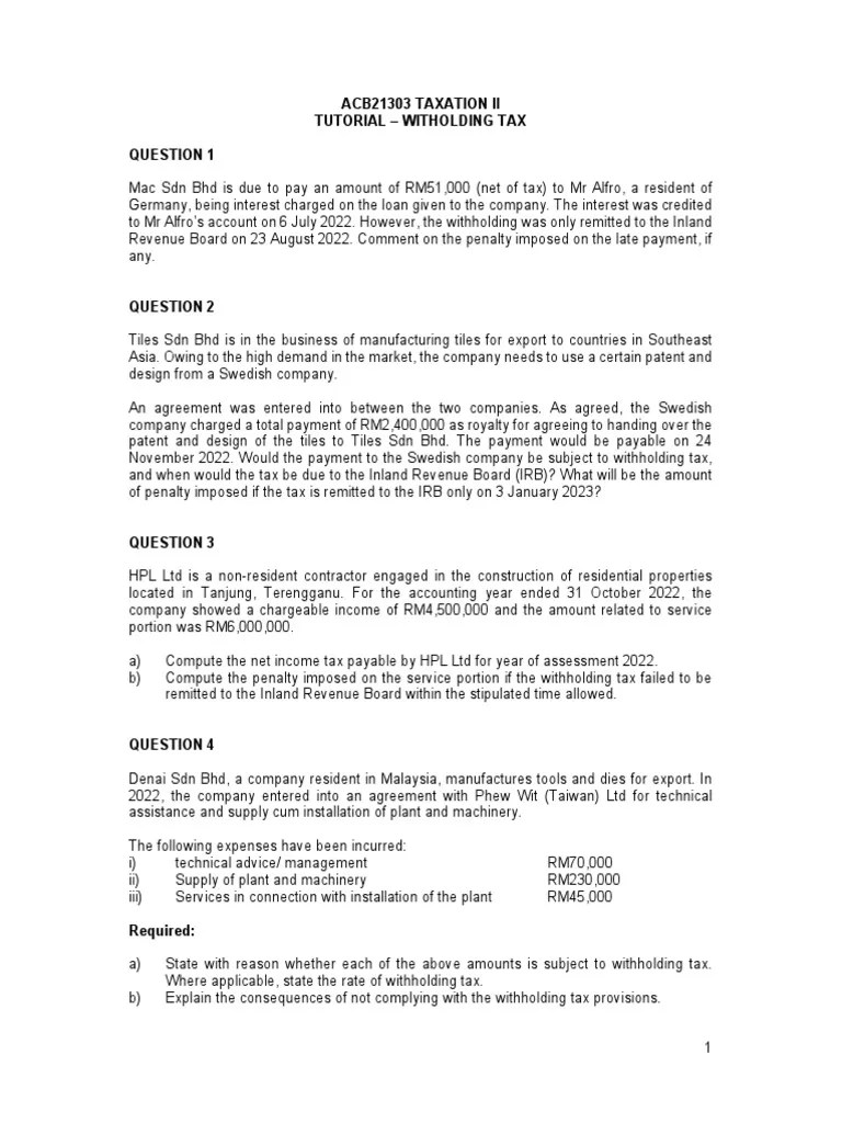 TUTORIAL Withholding Tax 2023 PDF | PDF | Taxes | Interest