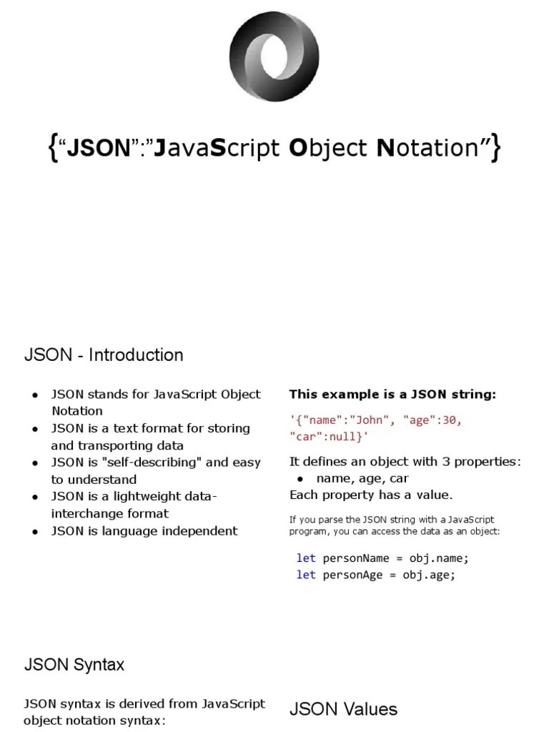 JSON | PDF | Json | Java Script