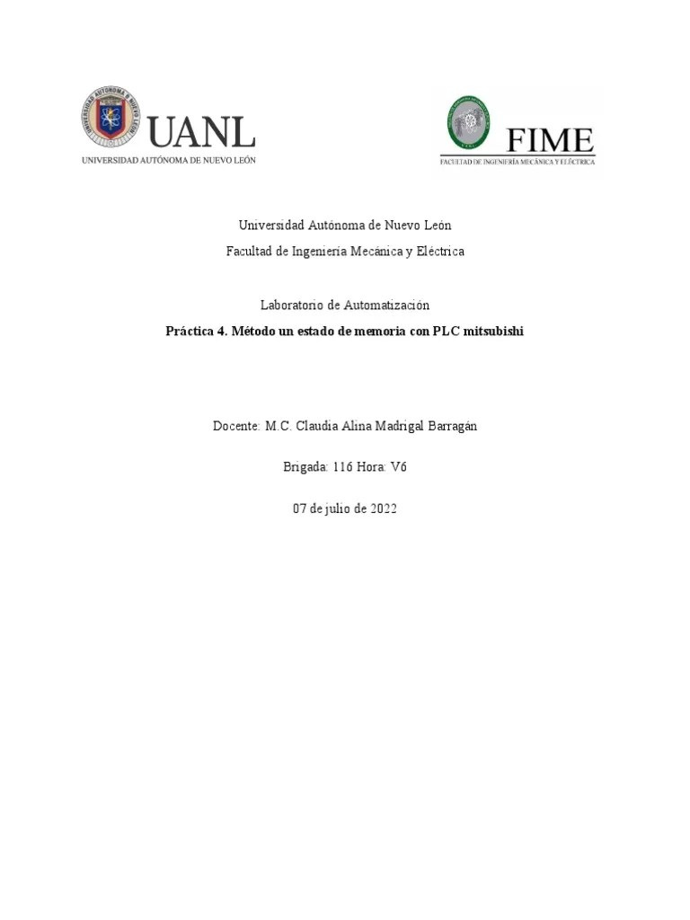 Practica 4 Auto | PDF | Controlador Lógico Programable | Automatización