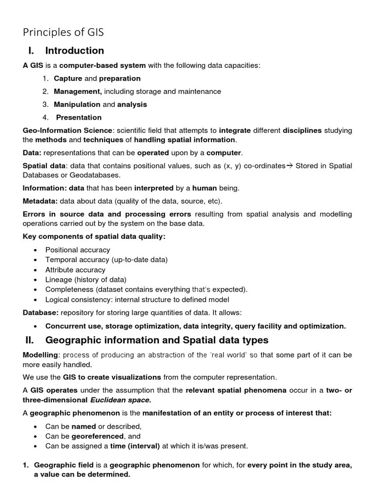 Principles Of GIS Study Guide PDF | PDF | Geographic Information System ...