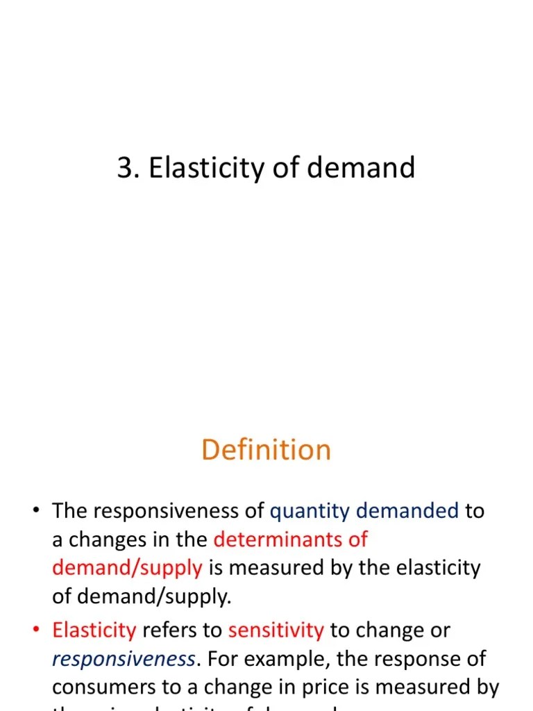 Elasticity | PDF | Elasticity (Economics) | Price Elasticity Of Demand