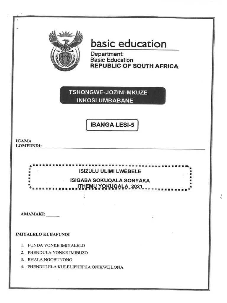 Grade 5 isizulu