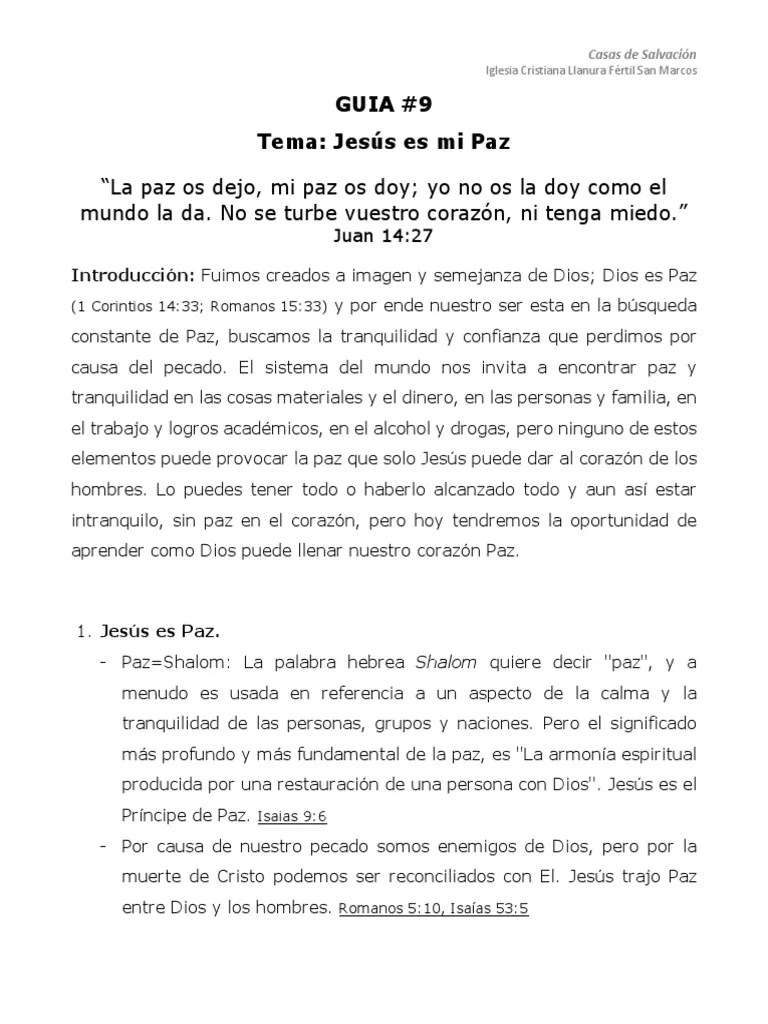 GUIA #9 - Jesus Es Mi Paz | PDF | Paz | Jesús