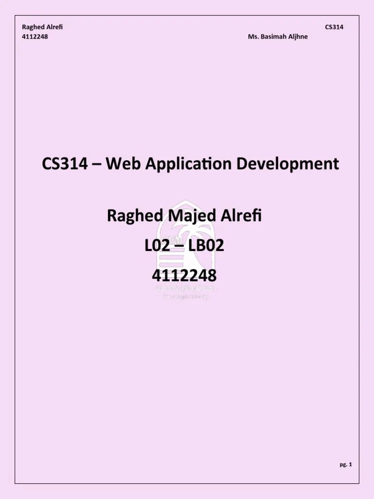 Lab 4 314 | PDF | Html Element | World Wide Web