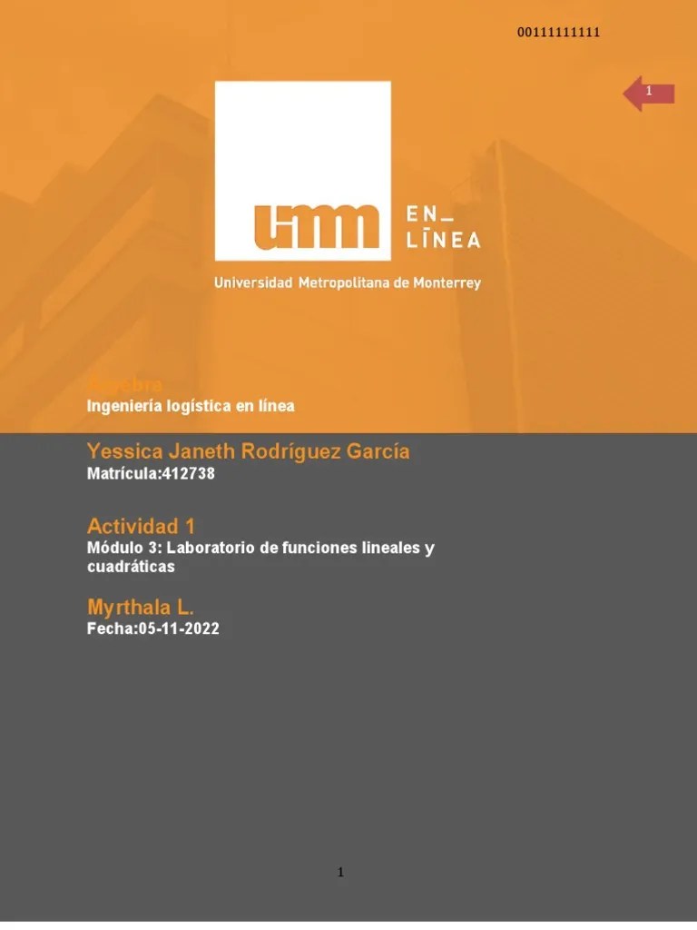 Algebra Modulo 3 Actividad 1 | PDF | Álgebra | Matemáticas