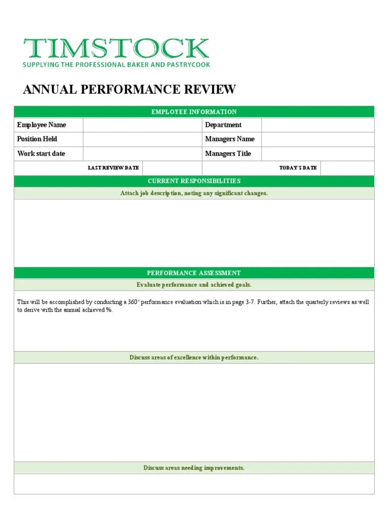 Annual Performance Review | PDF
