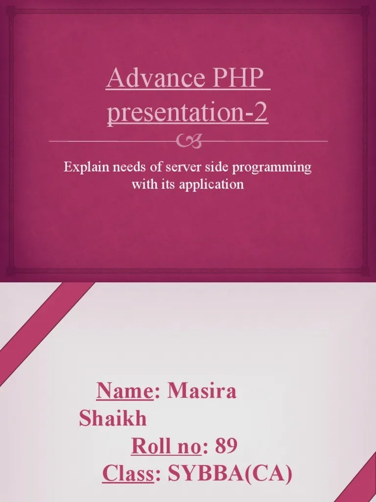 Advance PHP-2 | PDF | Dynamic Web Page | Networking