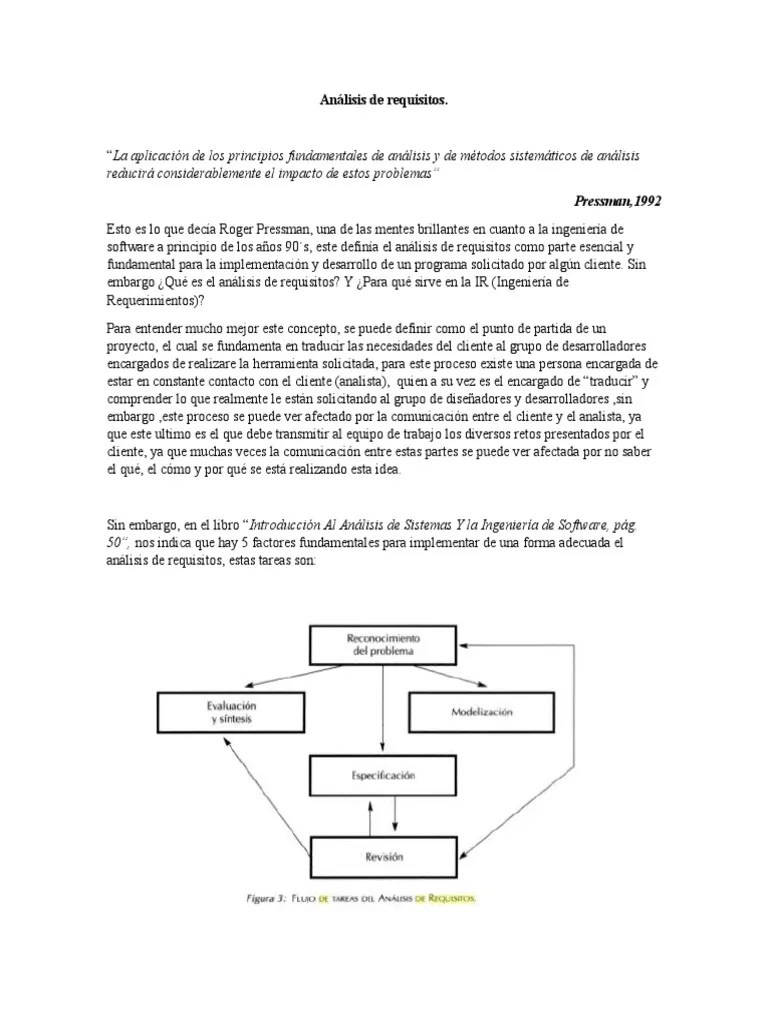 Análisis De Requisitos | PDF | Software | Ingeniería De Software
