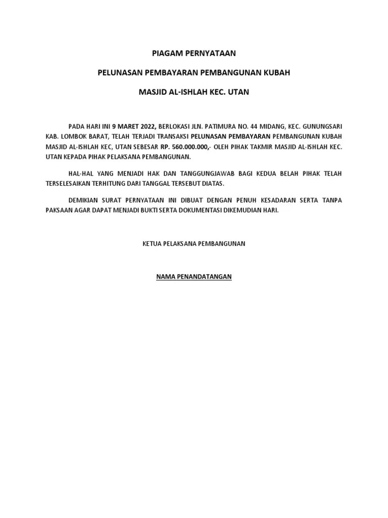 Piagam Penandatangan | PDF