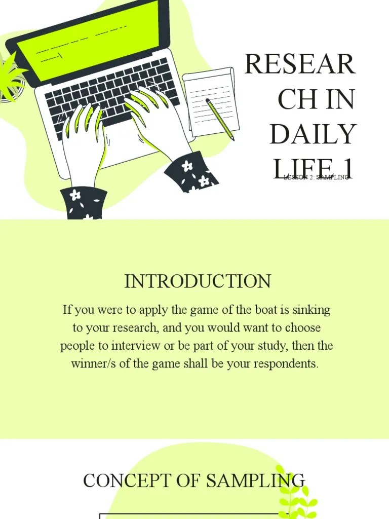 Research Q2 Lesson2 | PDF | Sampling (Statistics) | Scientific Method