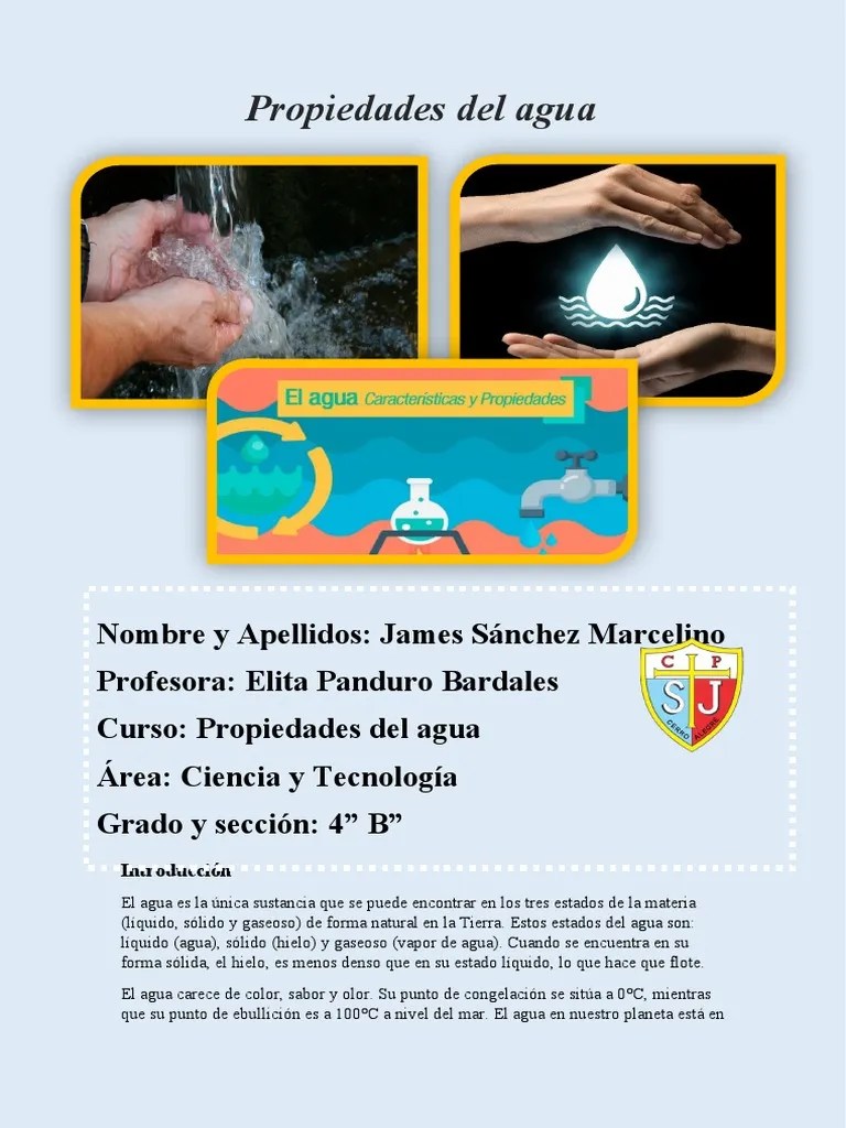 Propiedades Del Agua | PDF