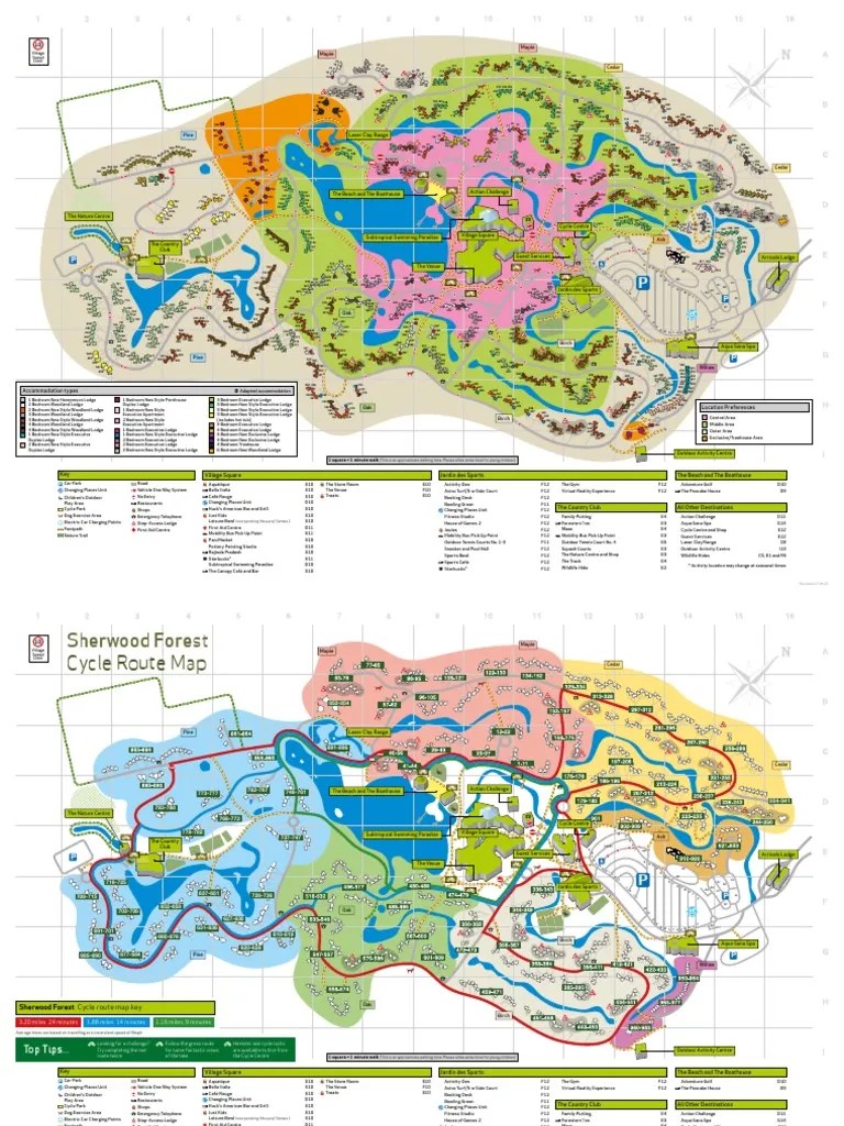 Carte Du Centre Parcs Sherwood Forest PDF 1