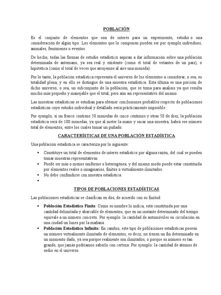 Estadistica - Muestreo | PDF | Muestreo (Estadísticas) | Estadísticas