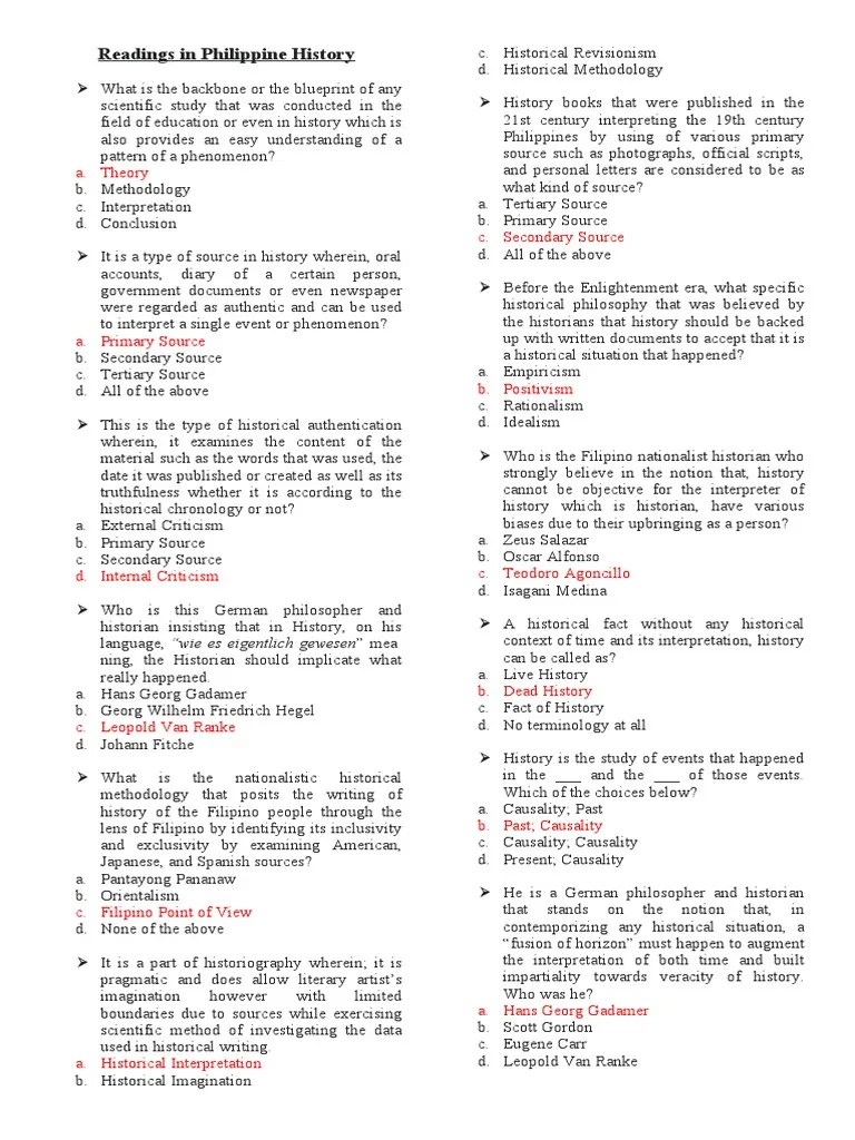 Readings In Phil. History | PDF | Philippines | Primary Sources