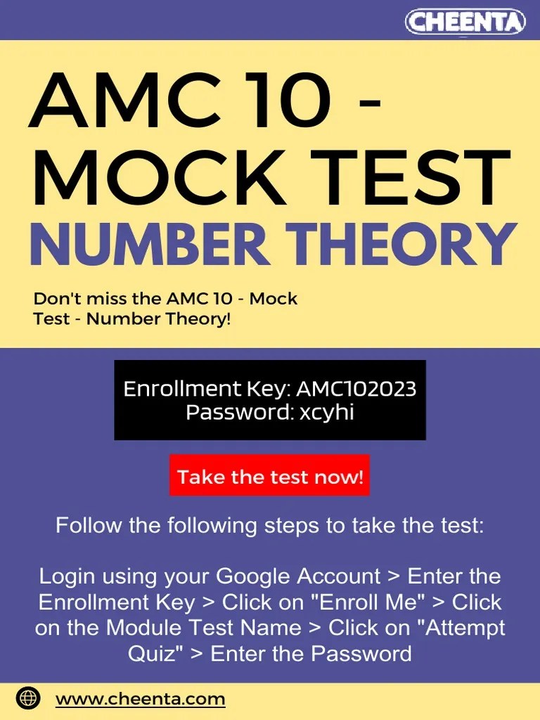 AMC 10 - Mock Test - Number Theory | PDF
