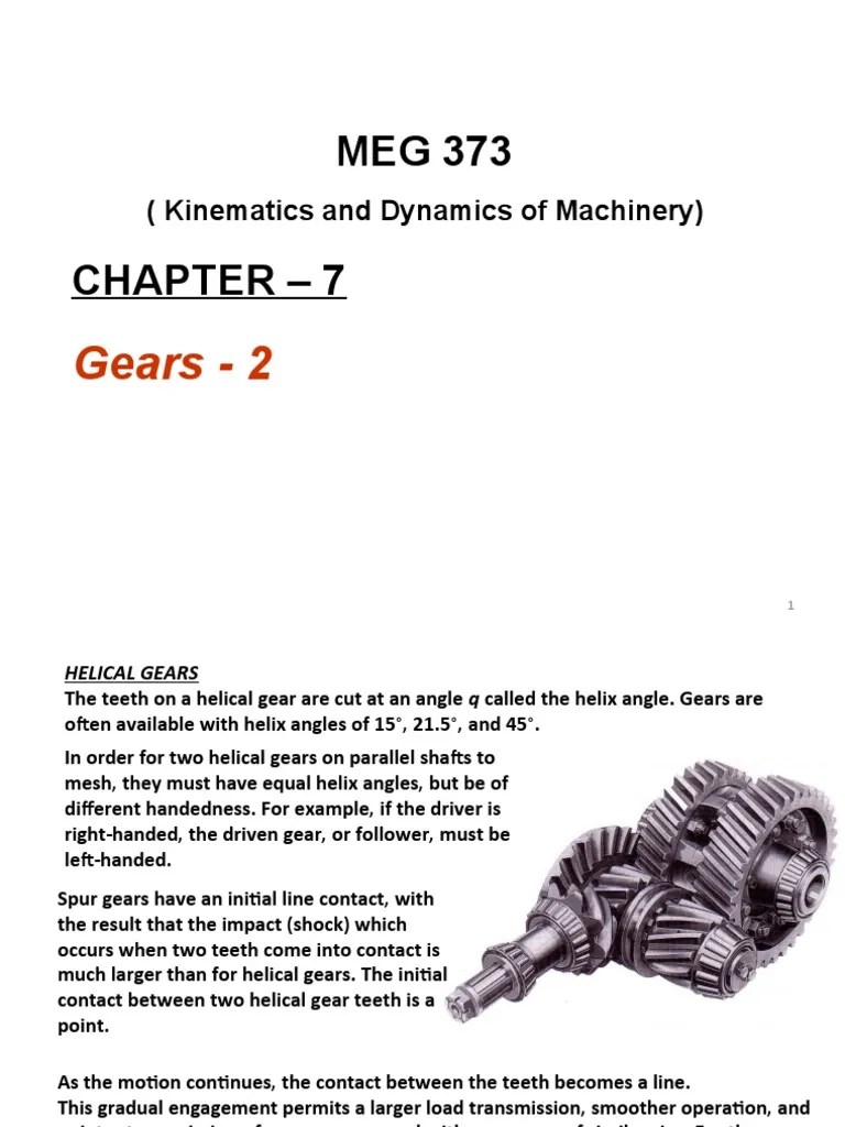 Chap-7Gear 2 | PDF | Gear | Helix