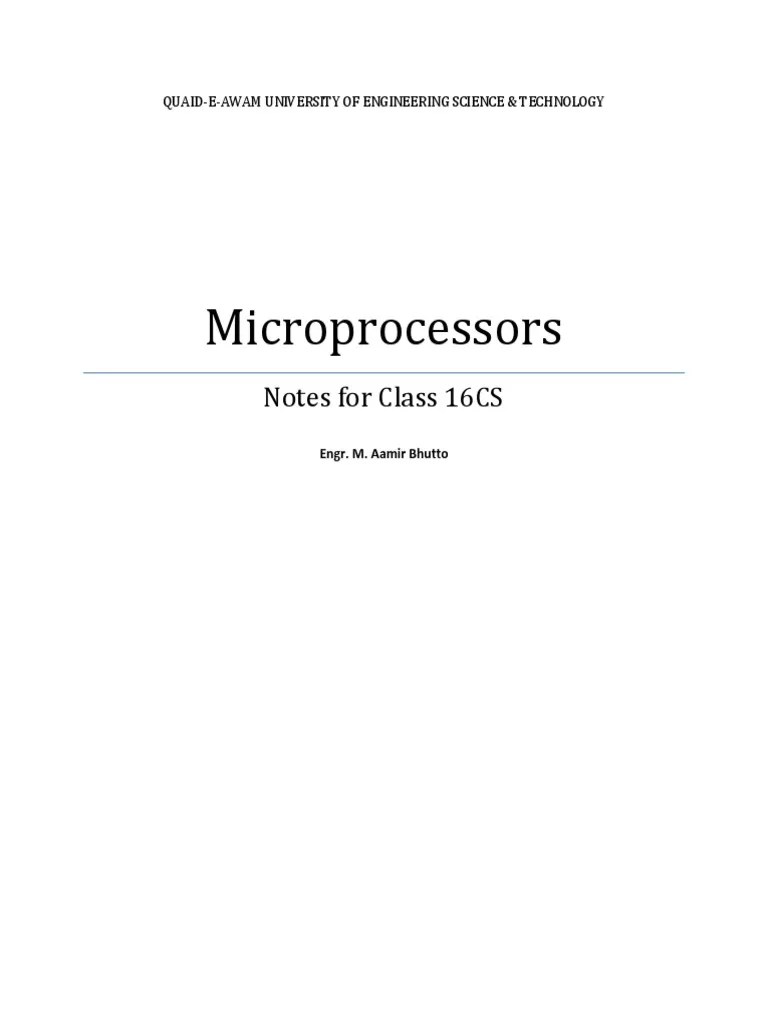 Microprocessors Notes | PDF | Random Access Memory | Central Processing ...