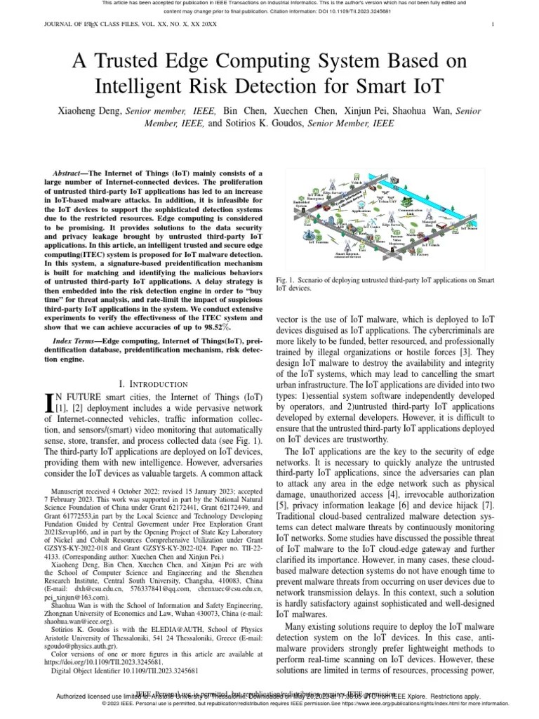 Trusted Edge Computing System Based On Intelligent Risk Detection For ...