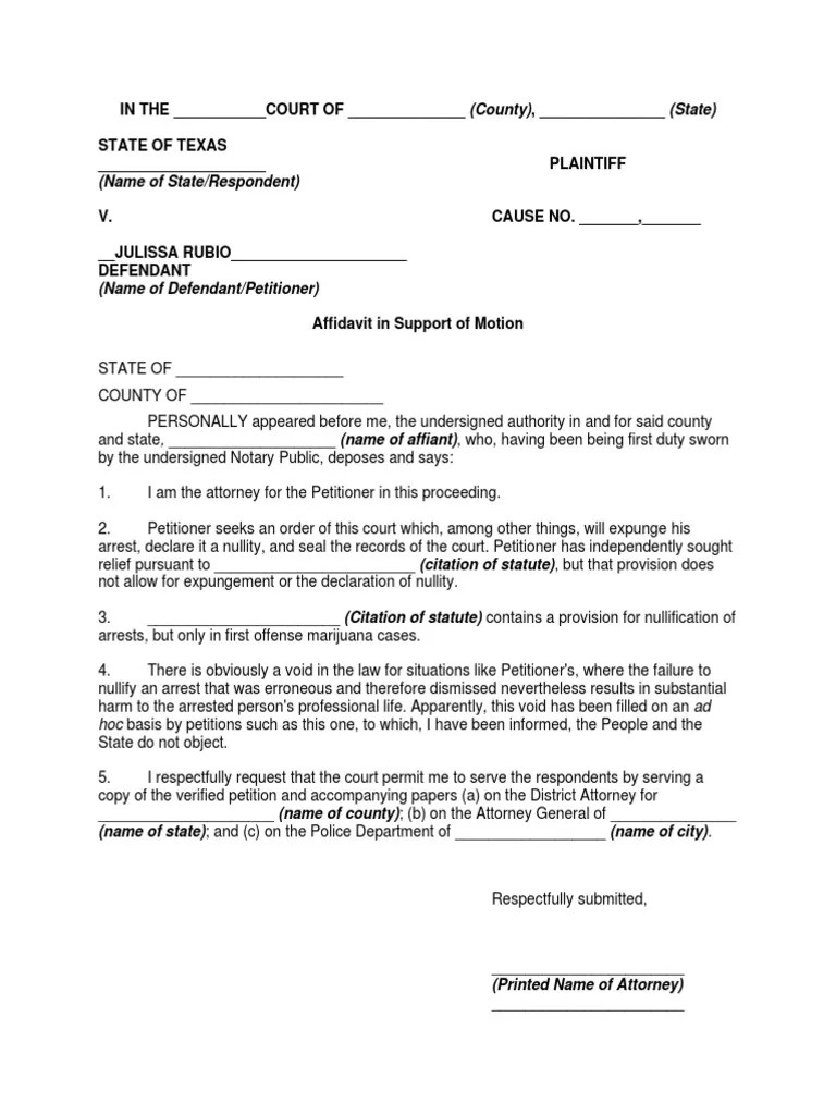 Expunging Criminal Records | PDF | Affidavit | Legal Procedure