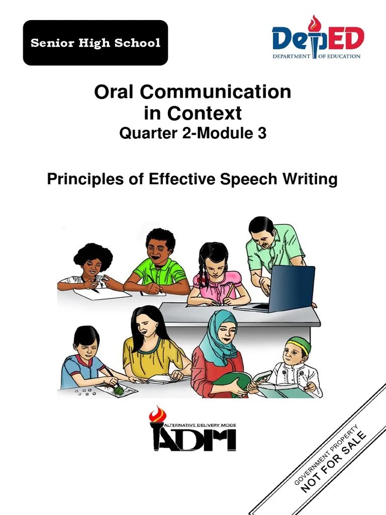 Q2 Oral Communication In Context Module 3 Principles Of Effective ...