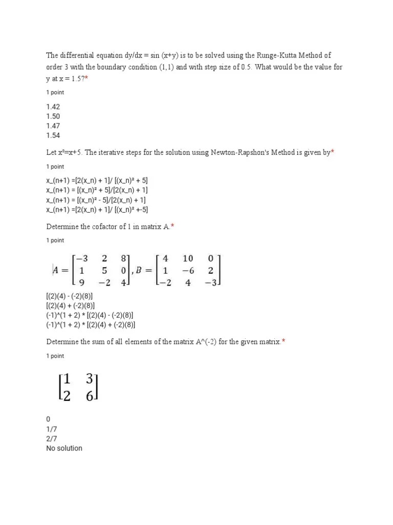 Numerical Methods Learning Module 3 Part 1 Pdf Matrix Mathematics - Best Mountain Wallpapers in 4K