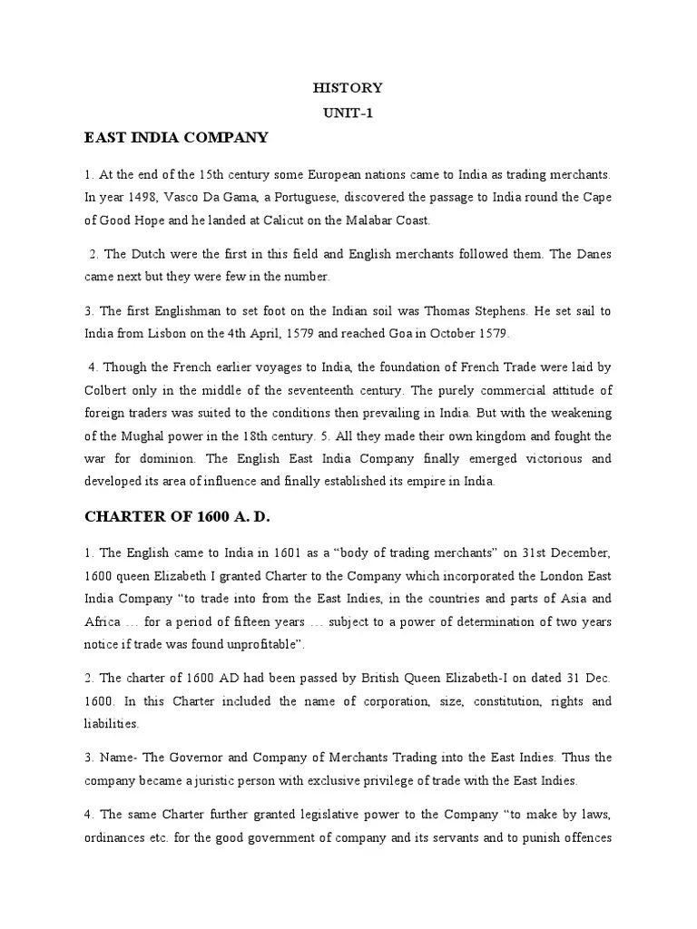 East India Company Charter 1600-1 | PDF | East India Company | Trade