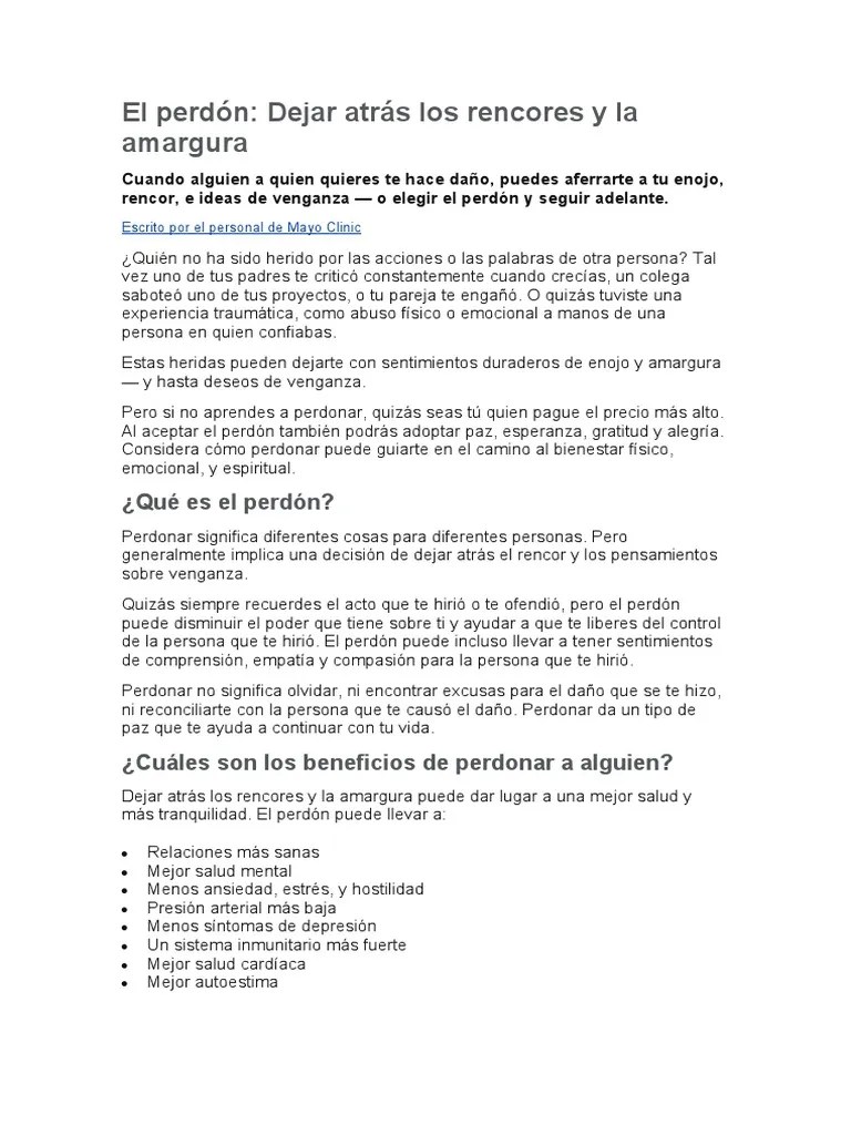 El Perdón | PDF | Perdón | Oración