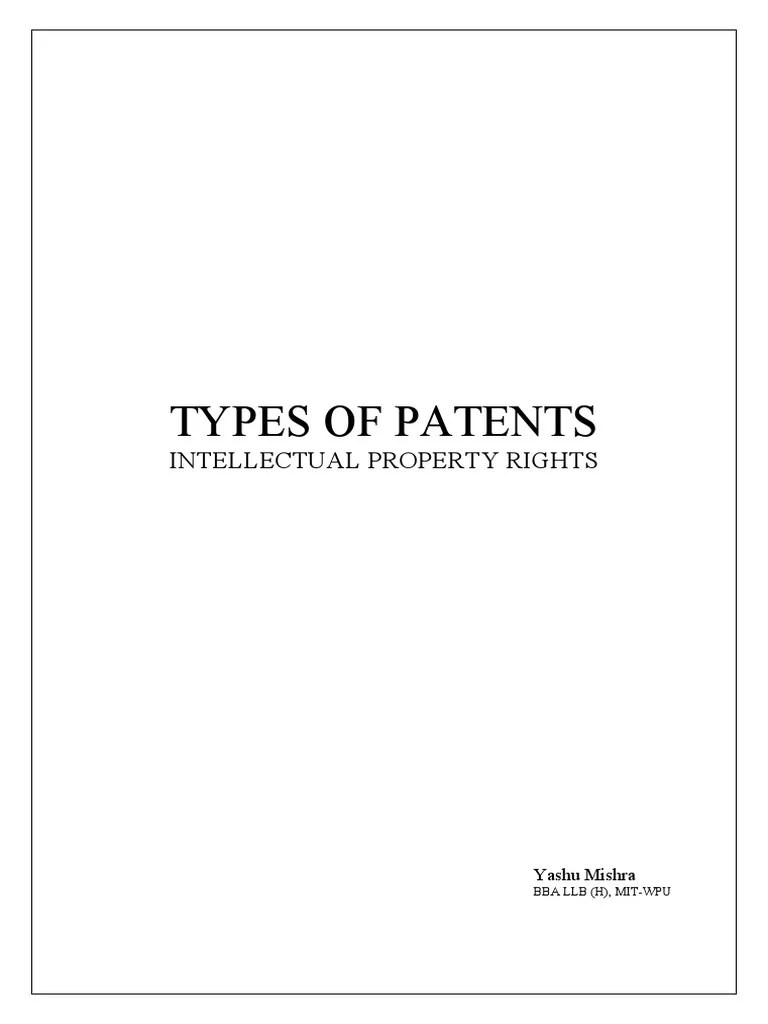 Types Of Patents | PDF