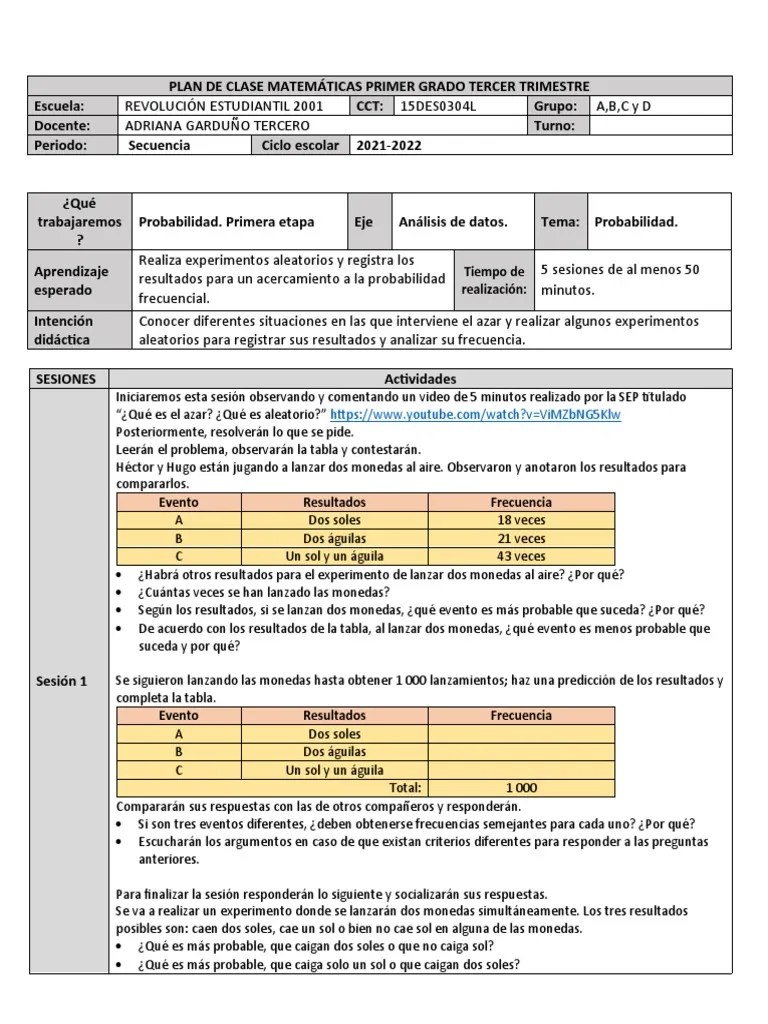 SECUENCIA 10 Probabilidad. Primera Etapa | PDF | Probabilidad | Jugando A Las Cartas