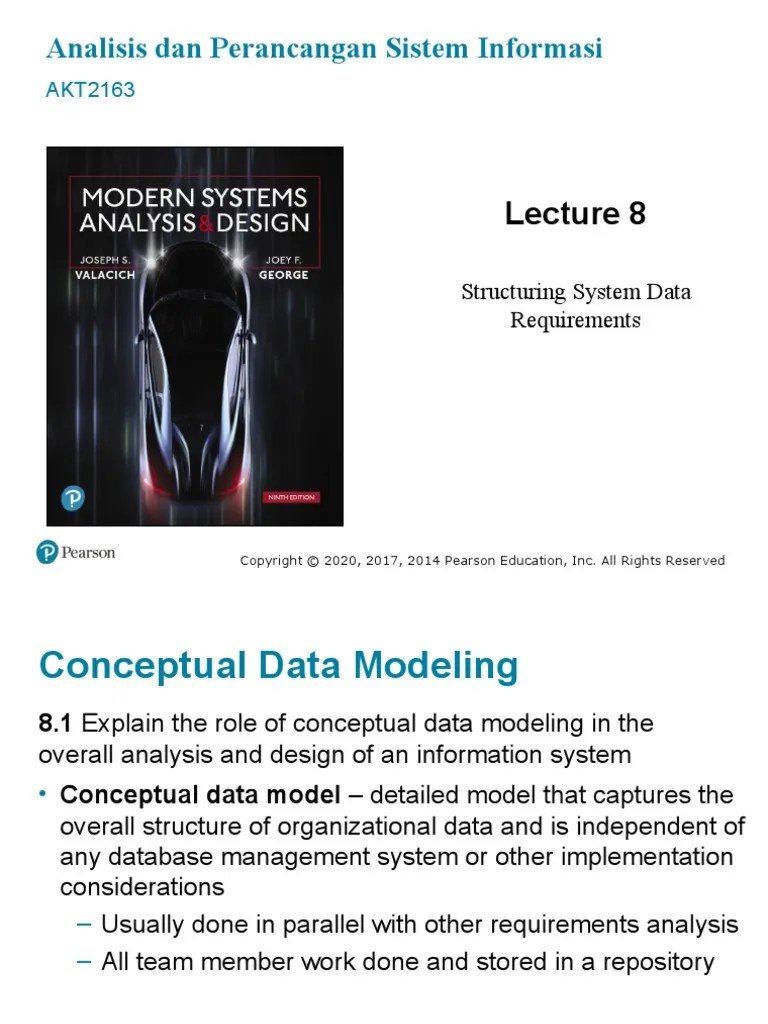 Chapter 8-Structuring System Data Requirements | PDF | Conceptual Model | Data Model
