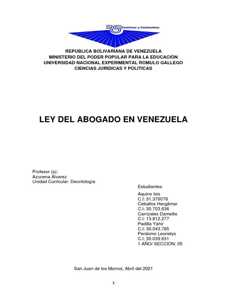 Informe Ley Del Abogado | PDF | Justicia | Crimen Y Violencia