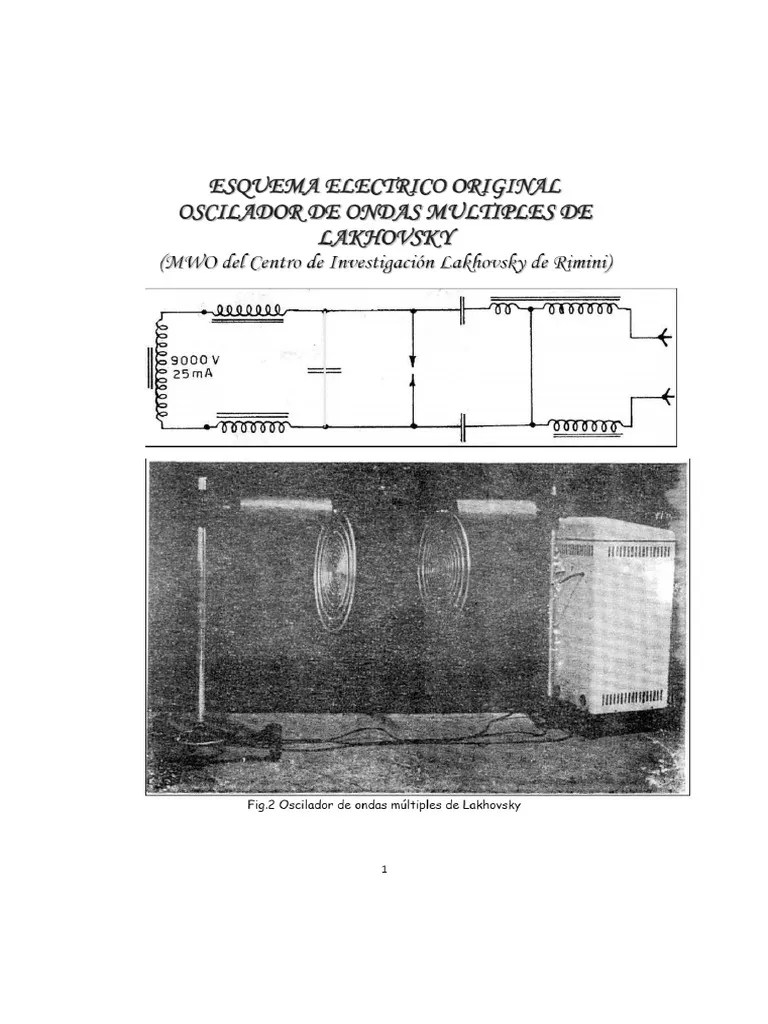 Oscilador De Ondas Múltiples De Lakhovsky | PDF