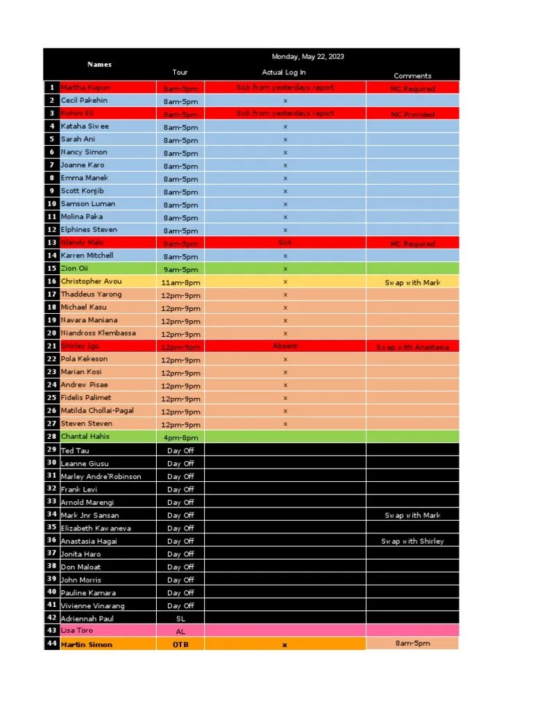 GSM Tour Time - May 22nd-28th 2023 | PDF