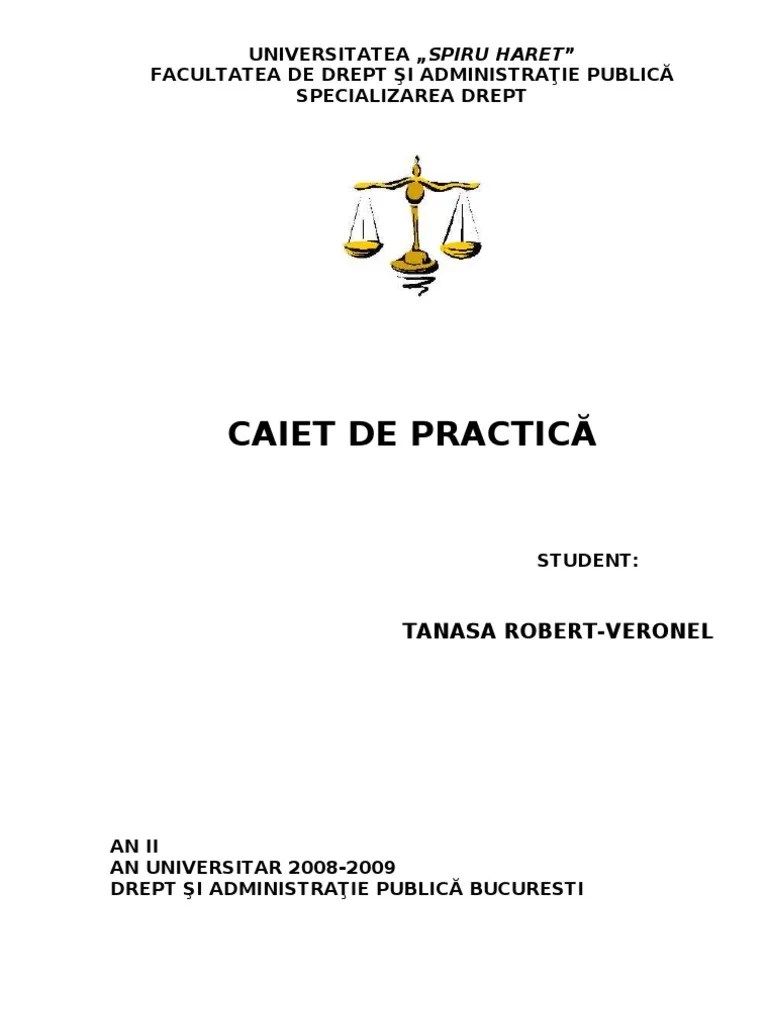 Text of caiet practica drept administrativ. Caiet Practica