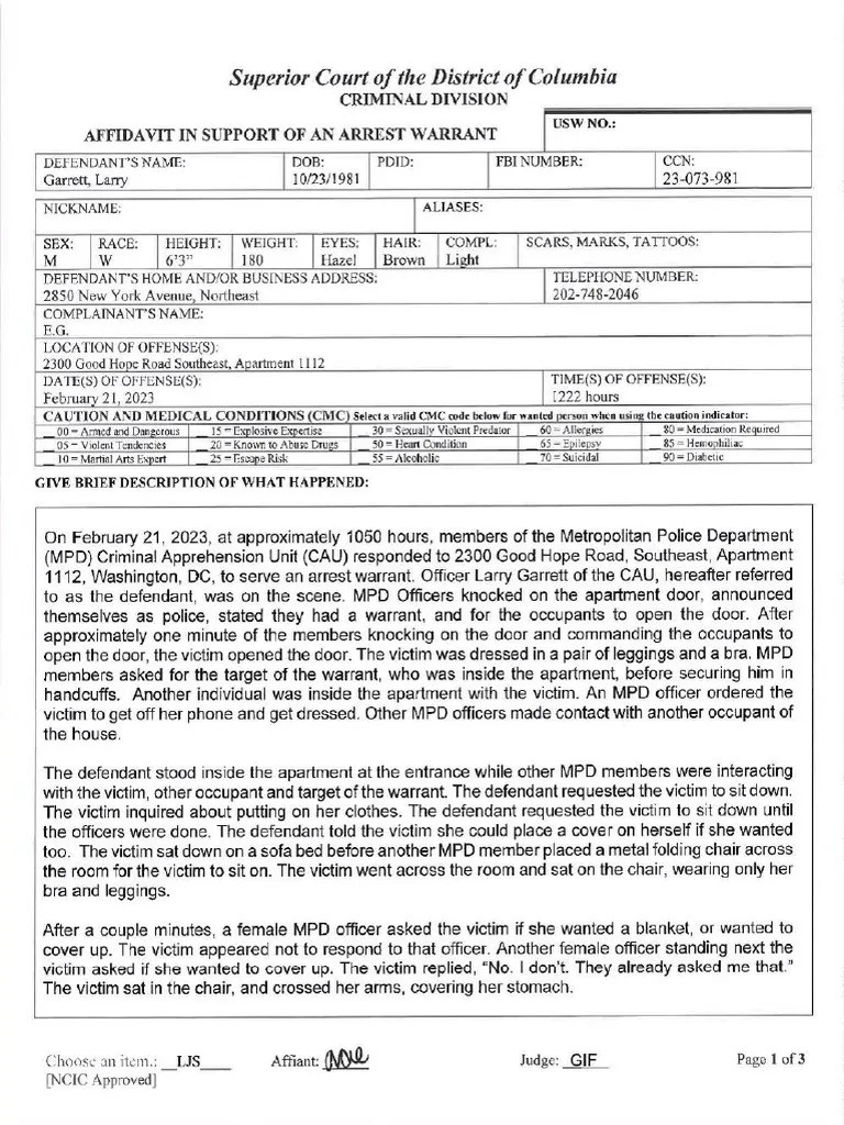 Affidavit Garrett | PDF