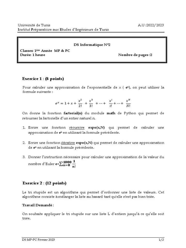 Python Exercices | PDF